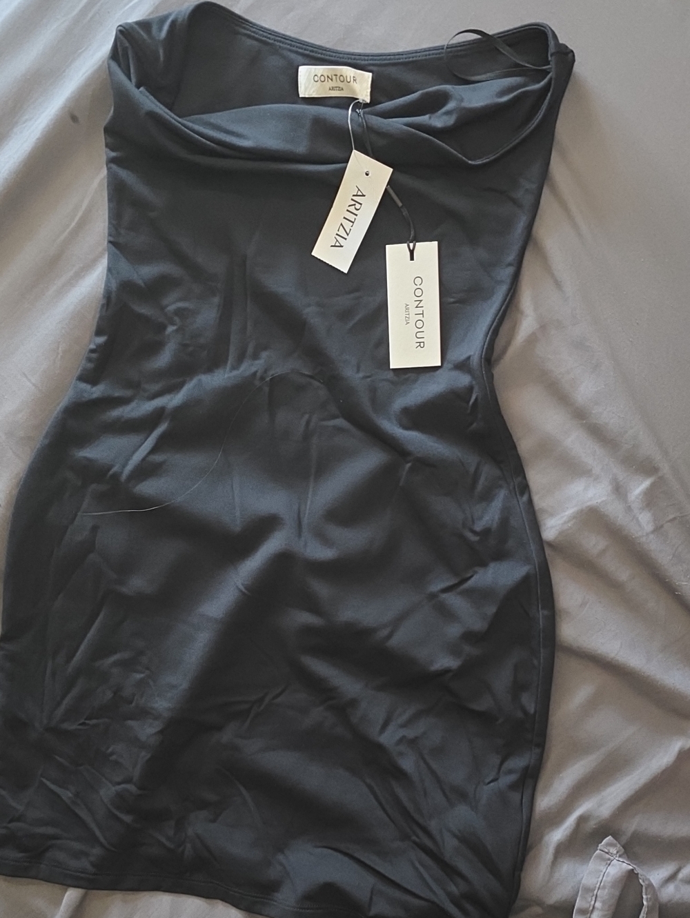 Aritzia Contour Black Bodycon Mini Dress
